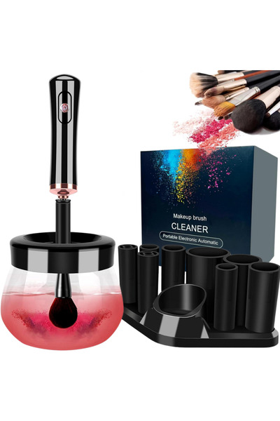 Vittalist Makeup Brush Cleaner, Ultrasonic Cleaning and Drying,Suitable for All Brush Sizes,USB Charging,Black