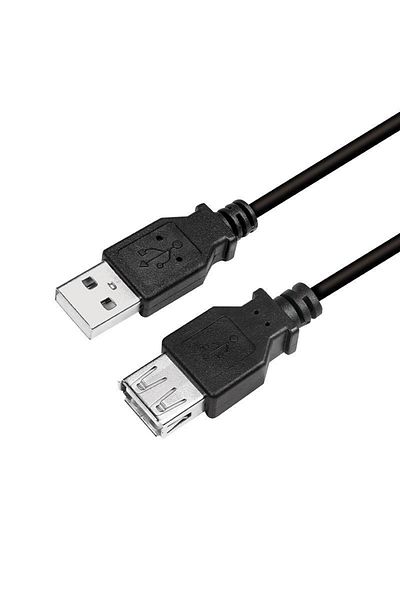LogiLink Cablu USB LOGILINK prelungitor, USB 2.0 (T) la USB 2.0 (M), 3m, Negru
