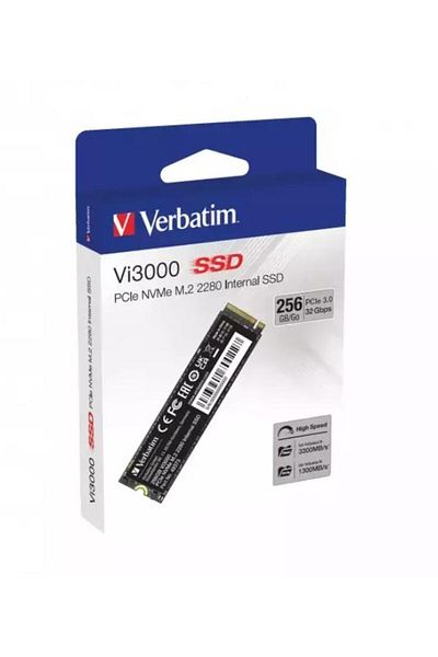 Verbatim SSD Verbatim Vi3000, 256GB, PCIe Gen.3 NVMe, M.2