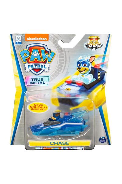 PAW PATROL Set figurina cu vehicul Paw Patrol True Metal - Charged Up, Chase