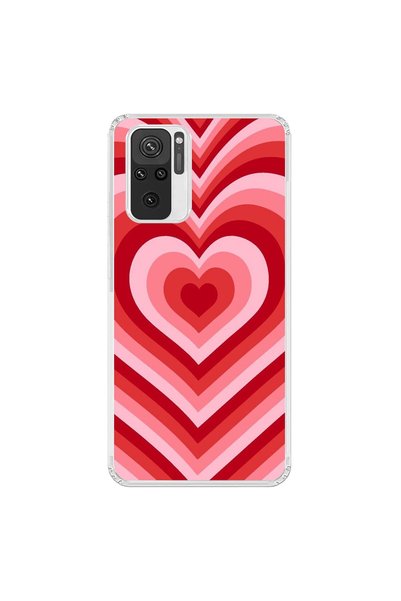 Dali Design Xiaomi Redmi Note 10 Compatible Transparent Case with Heart 3 Design