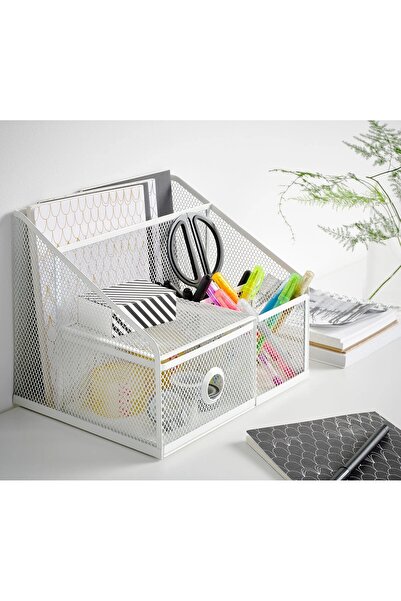 IKEA Masaüstü Ofis Düzenleyici 25x20x20 Cm Çelik Organizer Çekmeceli Düzenlem...