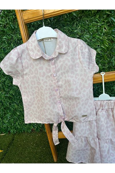 BEBEXY BUTİK Bottom Top Set with Tie Front Skirt