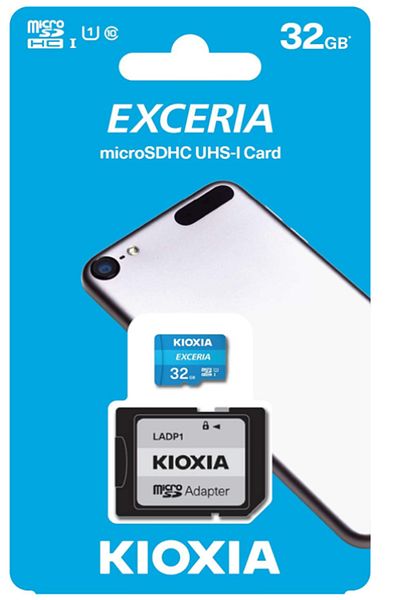 Kioxia Card de memorie microSDHC Kioxia Exceria (M203) 32GB,UHS I U1+ adaptor, LMEX1L032GG2