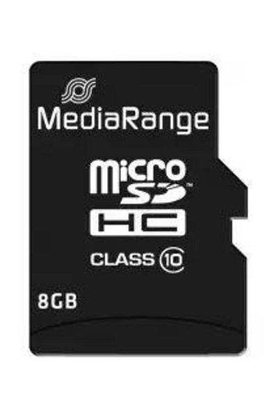 MediaRange MediaRange MicroSDHC Memory Card, 8GB, Class 10 + SD Adapter