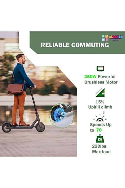 ALBADER Electric Scooter V20 Pro, Electric Kick Scooter 250/350W Brushless Motor, 36V, 70 KM/H Speed