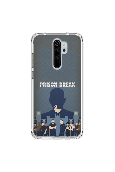 Dali Design Xiaomi Redmi Note 8 Pro Uyumlu Şeffaf Kılıf Prison Break Tasarımlı
