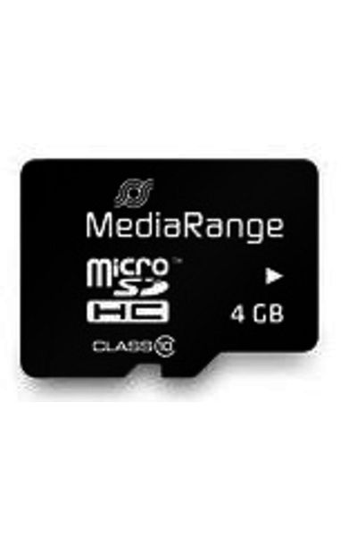 MediaRange MediaRange MicroSDHC Memory Card, 4GB, Class 10 + SD Adapter