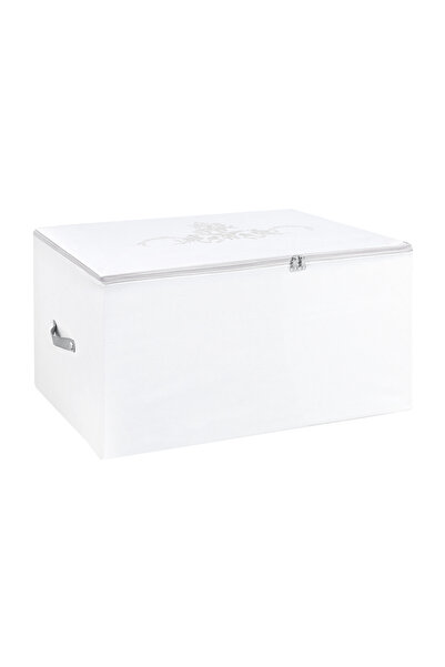 Madame Coco Flower Pattern Printed Bag - White/Gray - 64X41X35 cm