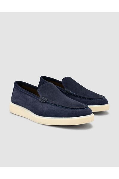 Cabani Suede Navy Blue Men's Loafer Shoes