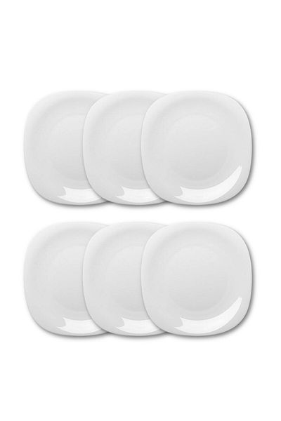 Houzi 6 Piece Dinner plate Opal ware Dishwasher Microwave safe 27cm