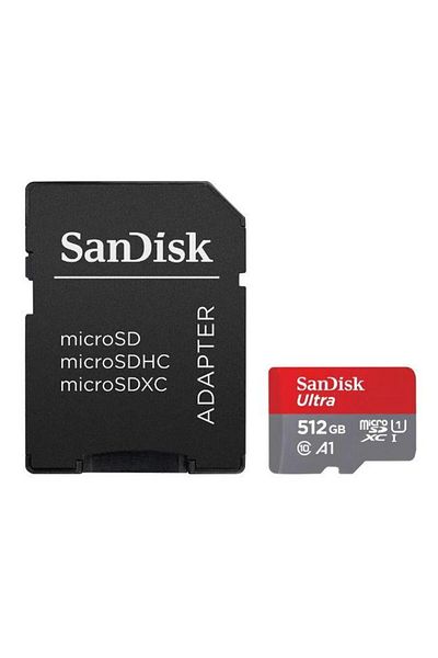 SanDisk SanDisk Ultra SDSQUAC-512G-GN6MA Memory Card, MicroSDXC, 512 GB, UHS-I U1, Class 10 + SD Adapter