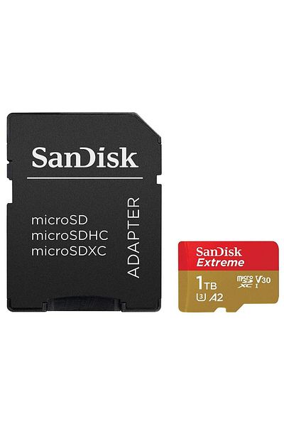 SanDisk SanDisk Extreme MicroSDXC Memory Card, 1TB, UHS-I U3, Class 10, V30 + SD Adapter