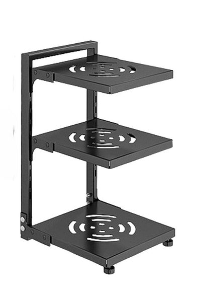 huitich Adjustable 3-Layer Pot Rack Organizer Black