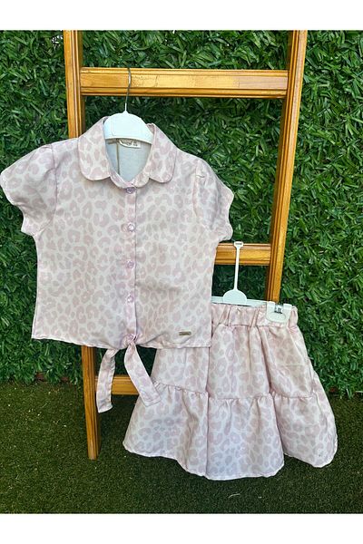 BEBEXY BUTİK Bottom Top Set with Tie Front Skirt