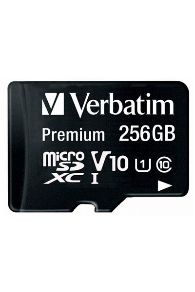 Verbatim Verbatim Premium MicroSDXC Memory Card, 256GB, UHS-I U1, Class 10, V10 + SD Adapter