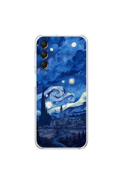 Dali Design حافظة شفافة متوافقة مع هاتف Samsung Galaxy A14 بتصميمات جمالية 8