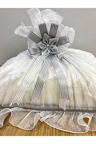 AboutThePerfect Güllü saten bohça, süslü nişan ve söz çeyizlik 50x40, şık ve ...