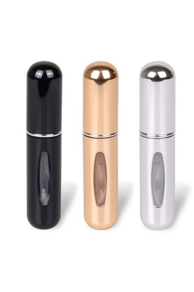 huitich Pack Of 3 Portable Mini Perfume Atomizer Refillable Spray Traveling Scent Pump Case