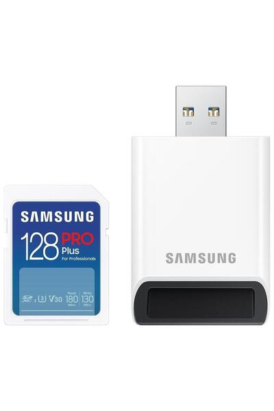 Samsung Card de memorie Samsung PRO Plus (2023), 128GB, SDXC, Adaptor USB inclus