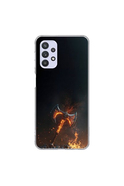 Dali Design حافظة شفافة متوافقة مع هاتف Samsung Galaxy A32 بتصميم Axe