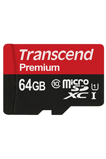 Transcend Card de memorie Transcend microSDXC, 64GB, Clasa 10, UHS-I + Adaptor