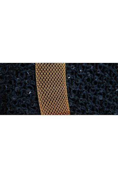 Nurtakı Nurtaki Straw Processing Weave Chain Flower Motif Buckle Wedding Engagement Gold Plated Color Belt