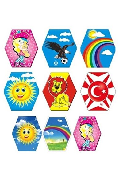 AboutThePerfect Renkli Altıgen Çıtalı Uçurtma, Eğlenceli ve Renkli Havada Uçu...