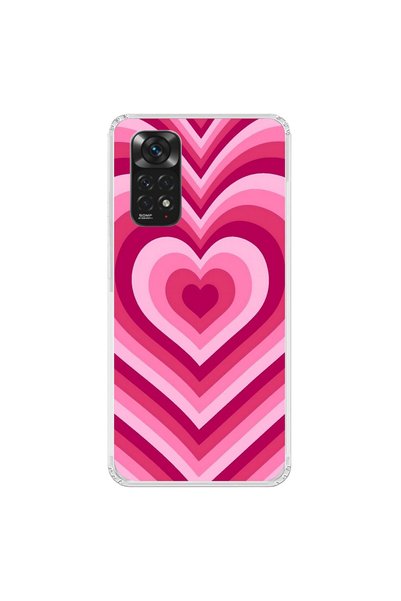 Dali Design Xiaomi Redmi Note 11 Compatible Transparent Case with Heart 1 Design