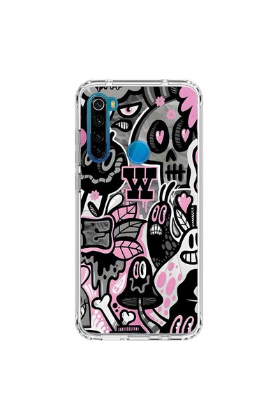 Dali Design حافظة شفافة متوافقة مع هاتف Xiaomi Redmi Note 8 مع تصميمات Graffi...