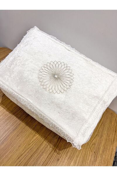 AboutThePerfect Kadife Güpürlü Bohça, Nişan ve Söz İçin Şık Çeyizlik Hediye