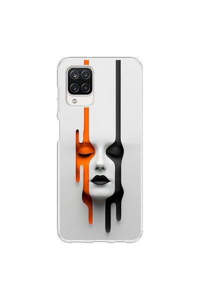 Dali Design Samsung Galaxy A12 Compatible Transparent Case with Aesthetic Fac...