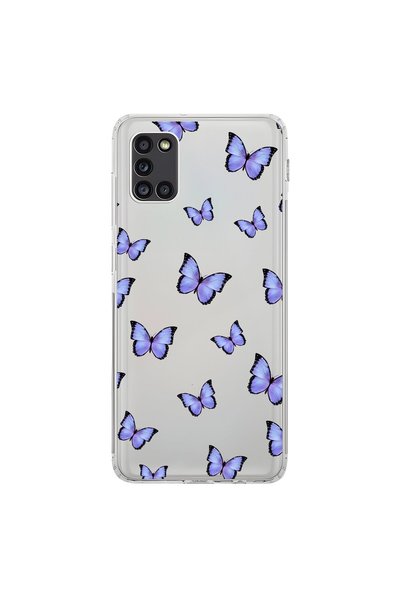 Dali Design Samsung Galaxy A31 Compatible Transparent Case Butterfly 3 Design