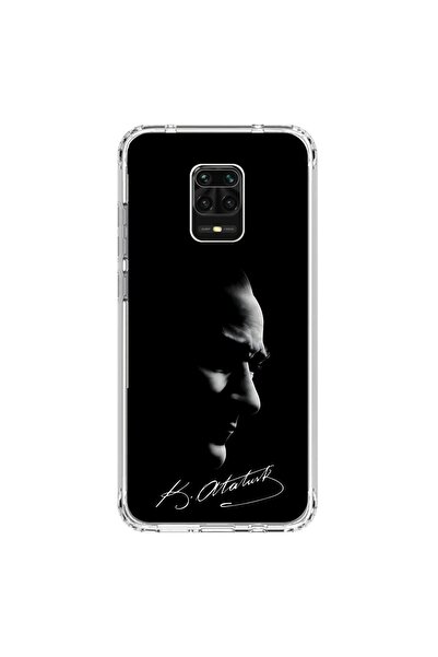 Dali Design Xiaomi Redmi Note 9 Pro Uyumlu Şeffaf Kılıf Atatürk 1 Tasarımlı