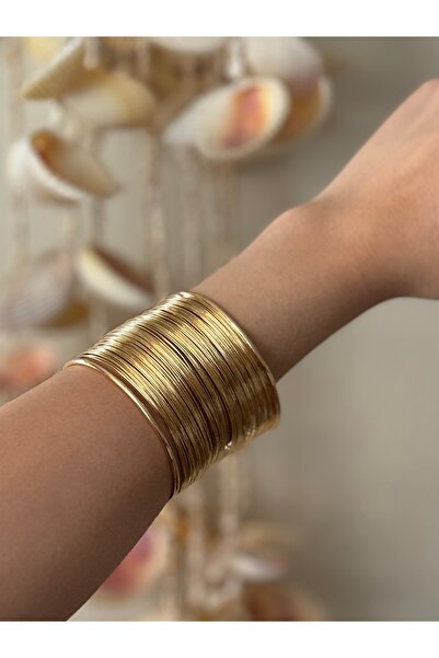 MODA Gold Çok Telli Kelepçe Bilezik