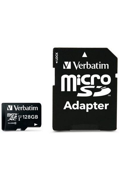 Verbatim Verbatim Memory Card, microSDHC, 128 GB, Class 10 + SD Adapter