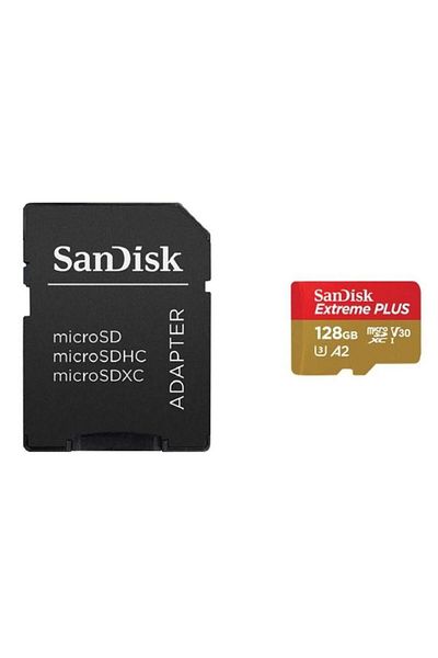 SanDisk SanDisk Extreme Plus SDSQXBD-128G-GN6MA Memory Card, MicroSDXC, 128 GB, UHS-I U3, Class 10