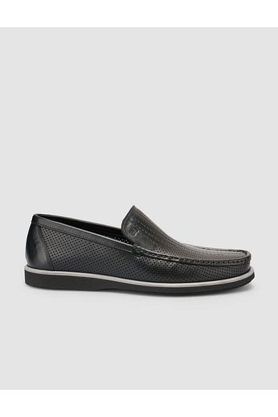 Cabani 100% Genuine Leather Black Men's Loafer