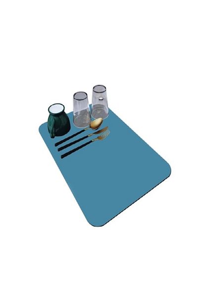 Rovitech Covoras absorbant pentru bucatarie, anti alunecare, uscare rapida, 40x60 cm, albastru