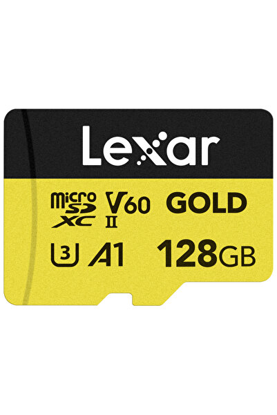 Lexar Card de memorie Lexar Professional GOLD, 128GB, microSDXC, UHS-II U3, V...