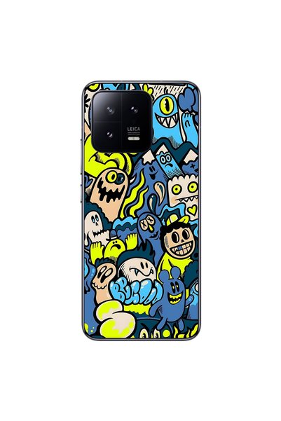 Dali Design حافظة شفافة متوافقة مع هاتف Xiaomi Mi 13 Pro مع تصميمات Graffiti 11