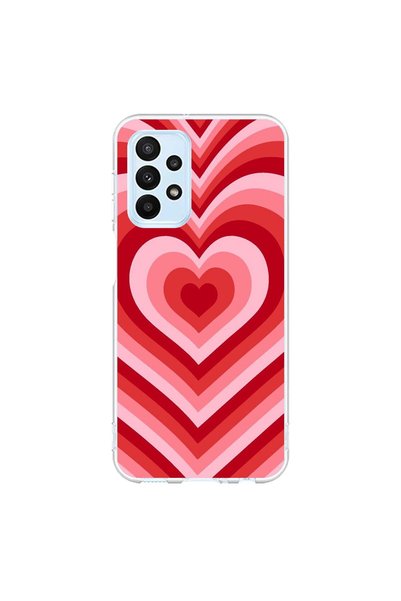 Dali Design Samsung Galaxy A23 Compatible Transparent Case Heart 3 Design