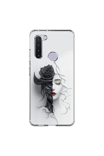 Dali Design Samsung Galaxy A21 Compatible Transparent Case with Aesthetic Fac...
