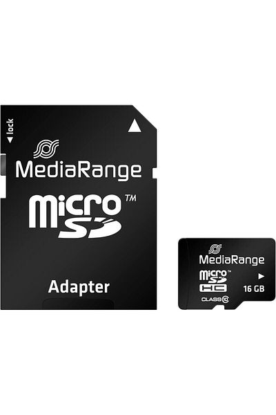 MediaRange Card de memorie MediaRange MR958, 16GB, Micro SDHC, Class 10 cu adaptor SD