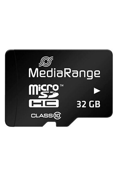 MediaRange MediaRange MicroSDHC Memory Card, 32GB, Class 10 + SD Adapter