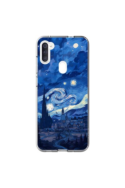Dali Design حافظة شفافة متوافقة مع هاتف Samsung Galaxy A11 بتصميم جمالي 8