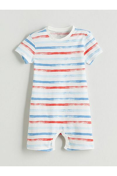 LC Waikiki Lcwk Printed Baby Boy Combed Cotton Jumpsuit 2-Pack