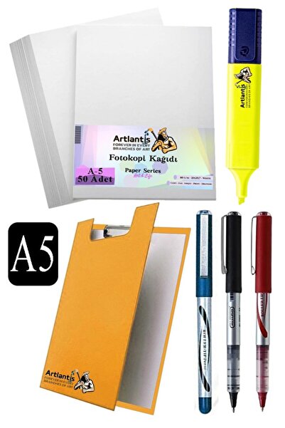 Artlantis قلم سيكرتاري A5 مع غطاء 3 ألوان A5 ورق تصوير أبيض 50 قطعة قلم تحديد...