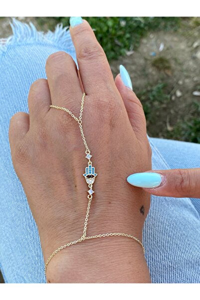 kurukafagift Şahmaran Taşlı Altın Gold Rengi Fatma Ananın Eli Figürlü Model