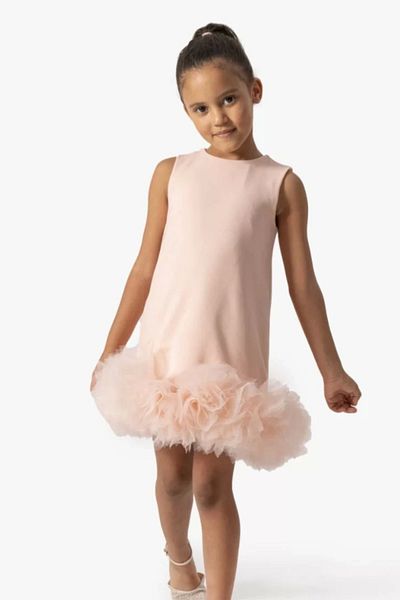 Kidmark Çocuk Modası Girl's Sleeveless Tutu Detailed Orange Dress